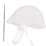 ibasenice Kit y Aguja para Teñido Profesional de Cabello en Salón de Peluquería Gorro de Silicona Blanco para Mechas Capilares 2 Sets Reutilizables