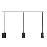 Perchero portátil de doble barra de hierro para ropa en casa, oficina y venta al por menor, resistente y elegante, color negro (200 x 170 cm), ideal para exhibición de ropa y nización