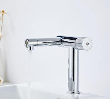 Robinet de bassin rotatif pour un nettoyage facile de l'évier