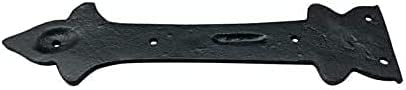 Image of Adonai Hardware Adonijah Aluminium Strap False or Faux or Dummy Hinge Front (6.5 inch x 4 Pack, Matte Black) for Barn Doors, Gates, Kitchen Cabinets, Wooden Box, Furniture, Cedar Chest, Trunks and Sheds