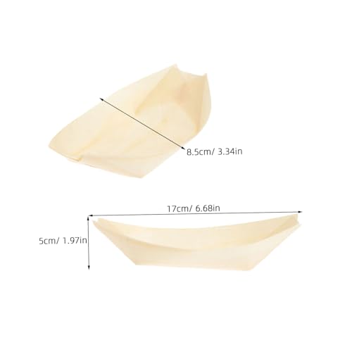 100 Platos Descartables de Madera para Sushi 6 Pulgadas miniatura 2