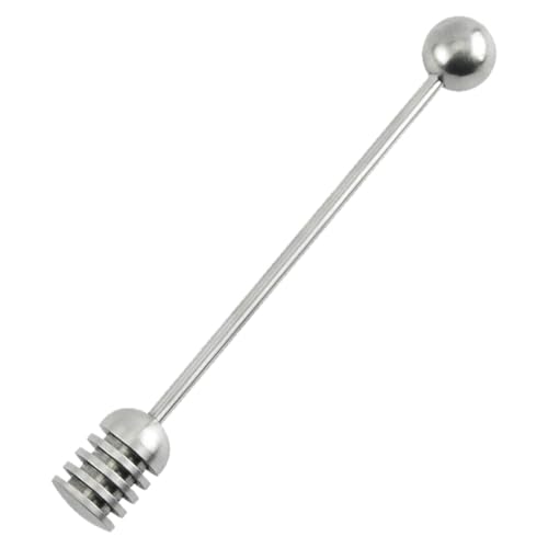 Honey Blender Mini Mason Jars Honey Sticks Honey Mixing Spoon Syrup Stick Server Honeycomb Stick Metalhoney Dippers Honey Taking Tools Housewarming Silver 304 Stainless Steel GRIRIW