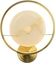 JYBNBBE Wall Light Retro Marble LED Wall Sconce Brushed Brass Circular Wall Lights Modern Interior Wall Mount Lamps Living Room Bedroom Wall Lighting,Chandelier