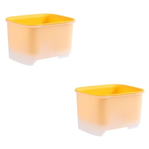 jojofuny 2 Pièces Boîte De Vidange Panier De Filtre pour Les Restes D'évier Panier D'évier Domestique Évier Selle Bac De Vidange D'évier Évier Pliable Légume Plastique Éponge
