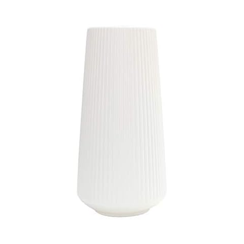 YSoutstripdu Plastic Nordic Flower Vase,Dried Bouquets Arrangement Pot Holder Home Office Decorations Milky White Cover