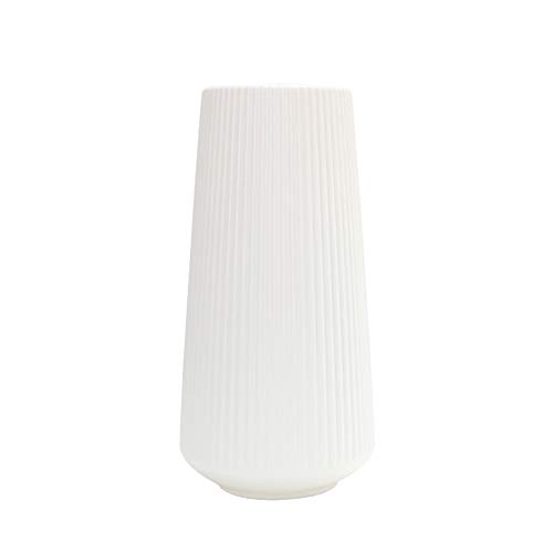 Roadoor YSoutstripdu Plastic Nordic Flower Vase,Dried Bouquets Arrangement Pot Holder Home Office Decorations Milky White