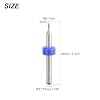 uxcell PCB Drill Bits 0.1mm Tungsten Carbide Rotary Tool Jewelry CNC Engraving Print Circuit Board Micro Drill Bits 1/8 Inch Shank 5 Pcs
