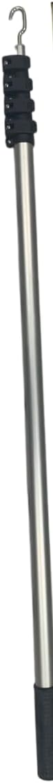 Ikiriska Extra Long 16ft Aluminum Extension Pole with Hook for Open or Close 12-20 ft Long Extra Long Curtains Telescoping Adjustable Stick Wand Clothes Fork