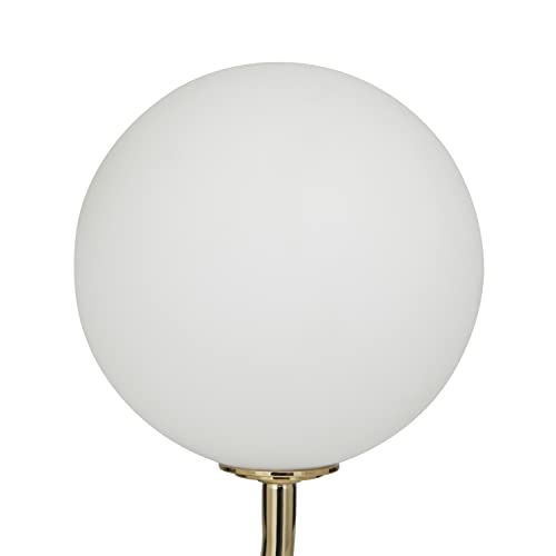 Deco 79 Metal Orb 2 Light Table Lamp With Marble Base, 10" X 11" X 18", Gold #TOP3