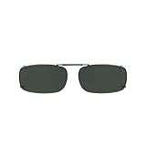 Solar Shield Clip-on Polarized Sunglasses Size 50 Rec 15 Black Full Frame New