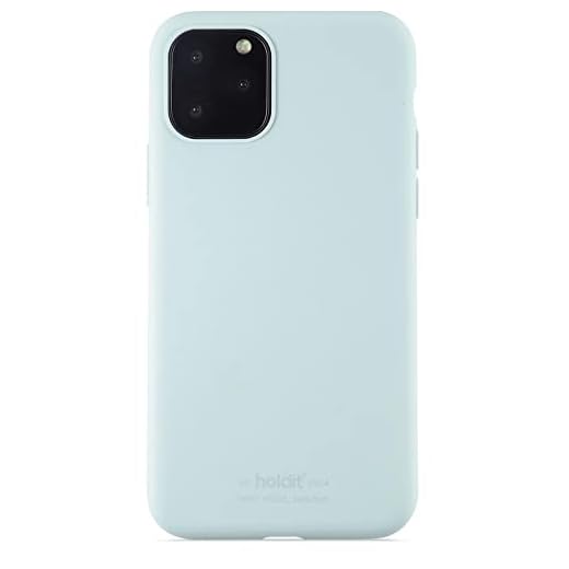 Holdit Silikonskal till iPhone 11 Pro (5,8”) - Ultra tunt silikonskal (0,8mm) - Skyddar hela mobilen, förhöjd kamerakant - Mint