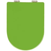 Color Toilet Seats Soft Close, D Shape Loo Lid Quick Release Toilet Seat Easy to Clean Bathroom LidGreen