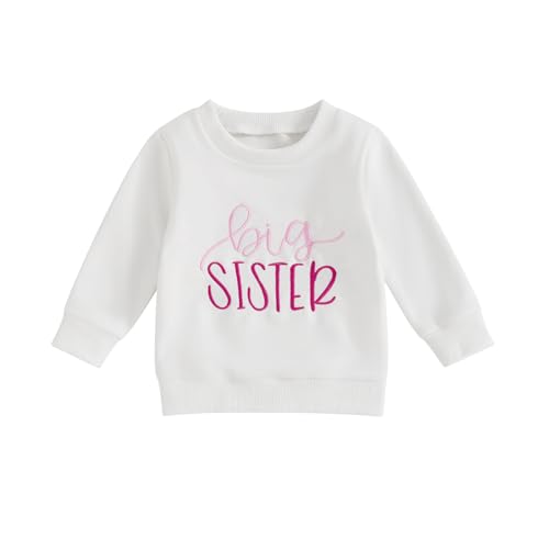 Image of JLKGICF Baby Toddler Girl Boy Sweatshirt/Romper Long Sleeve Color Block Sister Brother Waffle Sibling Matching Outfit Fall