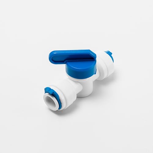 PAROAD Ventile Wasserhähne, Inline-Hahn/Absperrventil/Wasser-Ventil, für Kühlschrankschlauch/Gefrierschrank/Umkehrosmose-Wasserfilter/Wasserrohr (5/16 Zoll(7,94 mm)