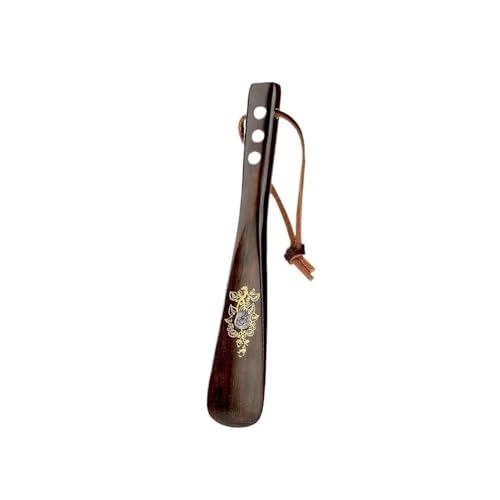 Calzador de madera de lujo con diseño tallado de flor de ciruelo de 22 cm 3