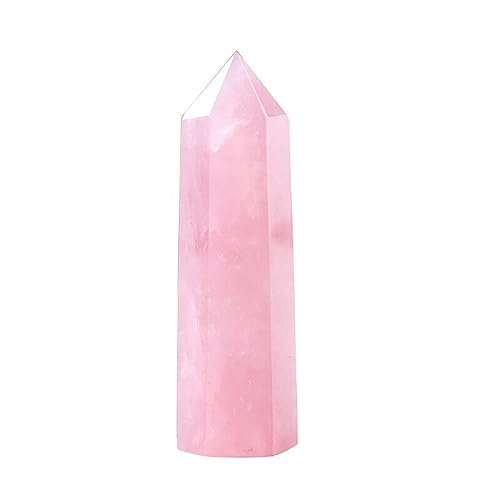 Rose quartz point wand idee cadeau deco cristal et prisme hexagonal