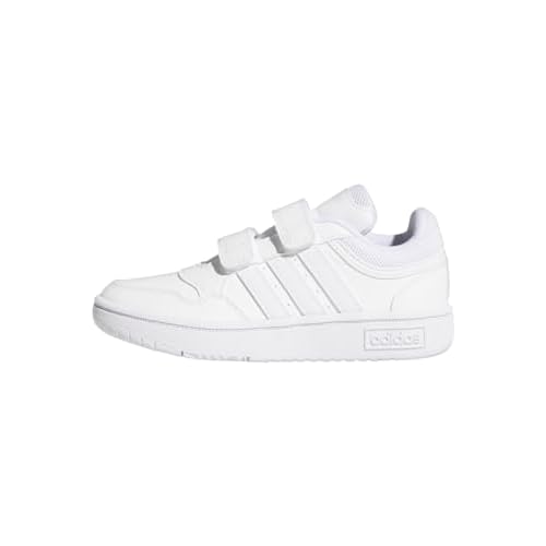 adidas Hoops Lifestyle Basketball Hook-and-Loop Shoes, Zapatos Unisex niños, Cloud White Cloud White Cloud White, 28 EU