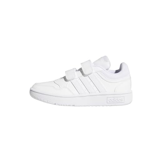 adidas Hoops Lifestyle Basketball Hook-and-Loop Shoes, Zapatos Unisex niños, Cloud White Cloud White Cloud White, 28 EU