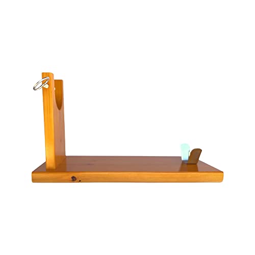 Loubren Ham-03 Ham houder met Mes en Slijper, Hamstandaard met anti-slip stickers, kleur honing gelakt - Image 6