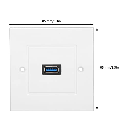 Socket Face Plate Usb 3.0 Outlet Wall Plate White Abs Usb 3.0 Outlet Wall Plate High Speed Charging Socket Face Plate For Home Office Hotel - Image 2