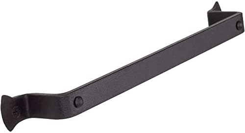 RTZEN Black Hand Towel Holder for Bathroom - Handcrafted Farmhouse Wrought Iron Kitchen Towel Rack - Matte Hand Towel Bar Hanger for Home or Office - 12" Wall Mounted Rack Fits 10" Towels (Small)