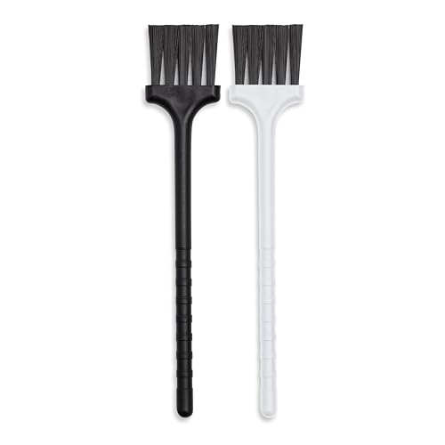 Keyboard Brush - Plastic Small Cleaning Brush for Juicer, Coffee Machine, Set of 2 - Computer & Laptop Anti Static Brush - Narrow Keyboard Brush Cleaner for Window Track, Office, Home