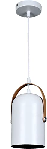 Image of MONI Modern Pendant Light for Home | Decorative Hanging Ceiling Lamp for Dining Table, Kitchen, Living Room & Cafe | Minimalist Indoor Hanging Light | E27 Bulb Compatible (White, Pack of 3)