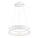 Produktbild Wofi LED Pendelleuchte dimmbar Hoehenverstellbar Esstischlampe hängend LED Modern Hängelampe Ring weiß, Metall, 31,5W 2500Lm warmweiß, DxH 45x150 cm, 11489