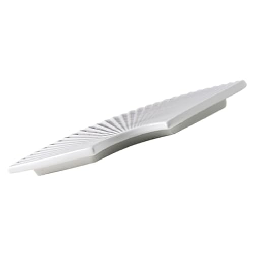 Plato japonés de cerámica estilo abanico para sushi miniatura 1