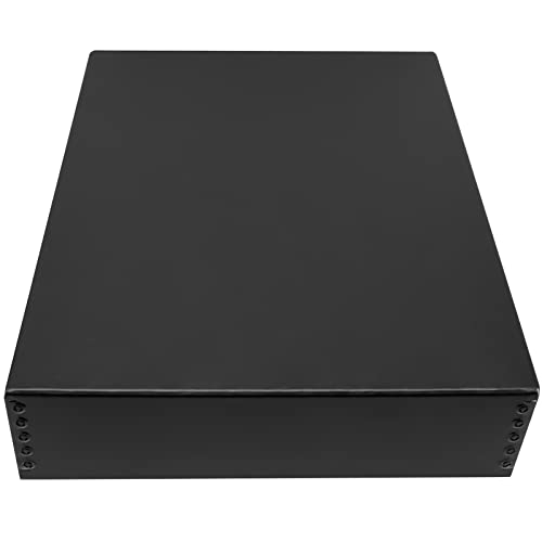 Golden State Art, Acid-Free Archival 11x14 Inches Metal Edge Drop Front Museum Photo Storage Box, Protect Documents, Prints, Pictures, Photographs, Arts And Crafts, Black