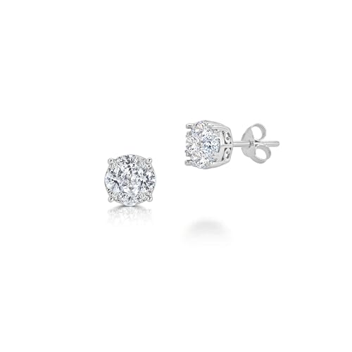 Boucles d'oreilles diamant de laboratoire en argent 925 cadeau femme