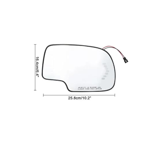 Verre de rétroviseur GMC 2003-2007 clignotant chauffant gauche aile - 3