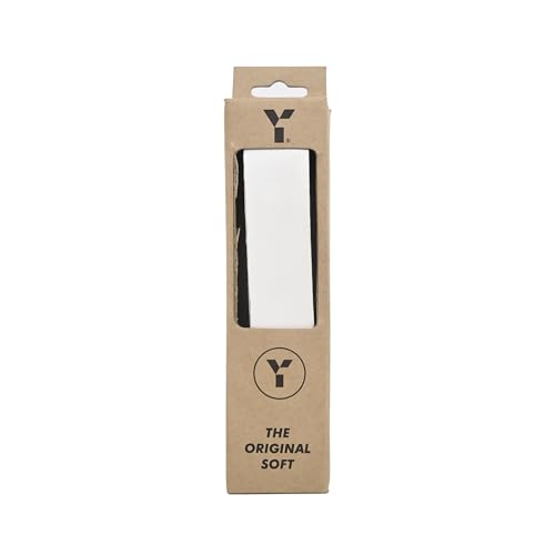 Y Y1 Hockey Original Rubber Hockey Stick Grip Cushion Hockey Stick Grip Grippy Surface Soft and Absorbent Shock Resistant and Anti-Vibration Self-Adhesive Backing White