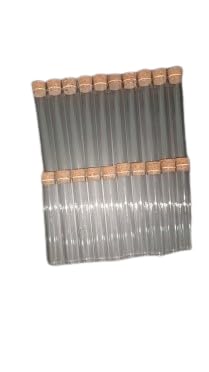 Borosilicate glass Test tube 25 x 150 mm FLAT bottom with wooden cork with rim Pack Of 20 (B0DCZBD77P) Amazon Price History, Amazon Price Tracker