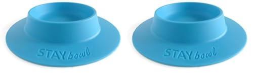 STAYbowl Tip-Proof Bowl for Guinea Pigs and Other Small Pets - Sky Blue - Large 3/4 Cup Size New (Pack of 2)
