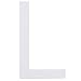 BestPysanky Arial Font White Painted MDF Wood Letter L (6 Inches)