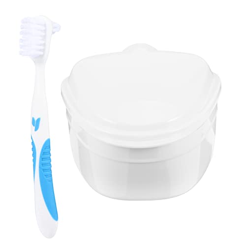 Ipetboom Cepillo Para Dentaduras Postizas Estuche Para Retenedores Soporte Para Retenedores Bucales Color
