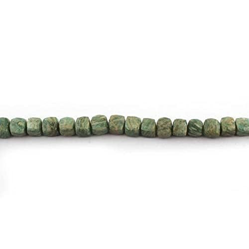 Perles amazonite facettées en cube de haute qualité pour la création de bijoux raffinés - 3