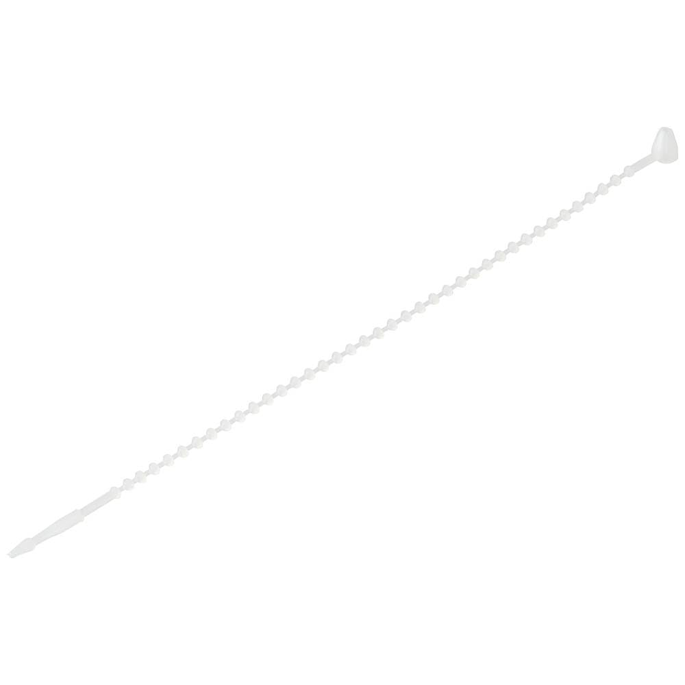 TRU COMPONENTS TC-12533372 Fascetta a pallini regolabile 145 mm 1.9 mm Bianco Naturale 1000 pz.