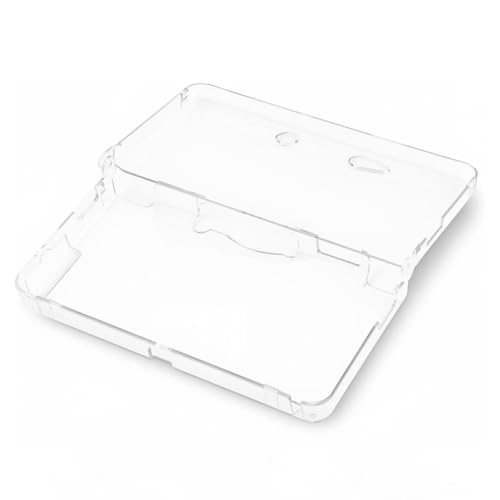 Image of Hzxkqmil Protective Case Clear Hard Shell for Nintendo 3DS Console | Clear Crystal Protective Cover + 1 Set Screen Protectors Film Accessories for Old 3DS