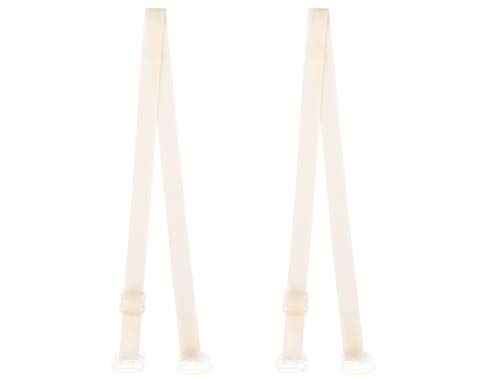 sourcing map 1Pair Non-Slip Clear Bra Straps Replacement Invisible Transparent Bra Shoulder Straps Skin Color Width: 1.0cm/ 3/8