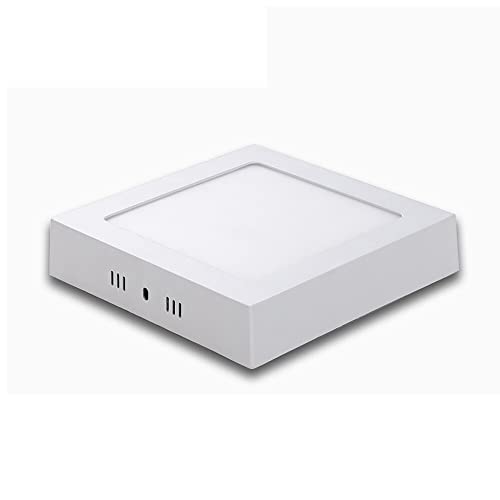 CABLEPELADO Plafon LED 18W cuadrado | Instalación en superficie | Marco blanco aluminio | Medida 225 mm x 40 mm altura | Luz Cálida 3200K | 1600 Lumens [Clase de eficiencia energética A]