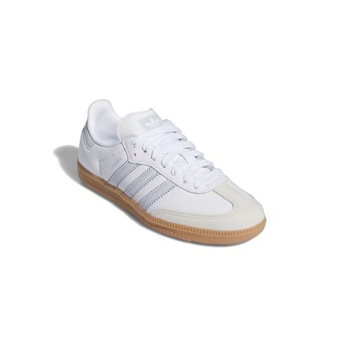 Image of adidas Samba OG Womens Sneaker (White Halo Blue Gum, 5.5, IE0877)