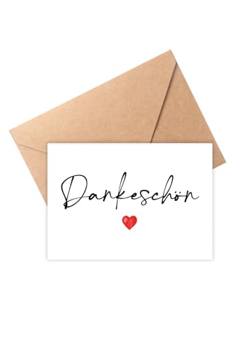 The Life Barn Postkarte mit Umschlag Dankeskarte Dankeschön Danke sagen