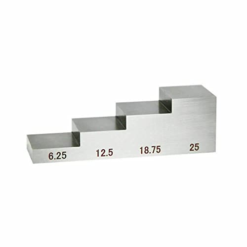 Four Steps 1018 Steel 6.25mm 12.5mm 18.75mm 25mm Ultrasonic Thickness Gauge Calibration Block para calibración de espesor y linealidad miniatura 4