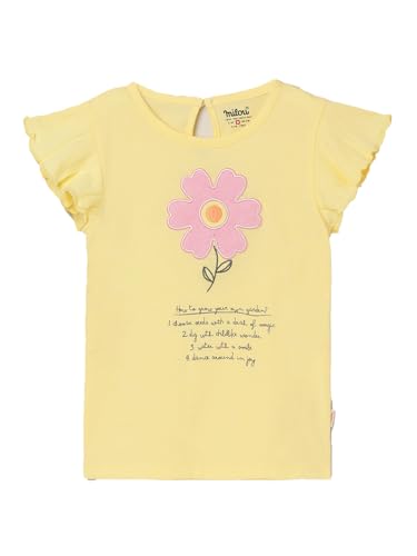 Image of Milou Girls 100% Cotton Short Sleeves Mango Placement Print Biowash T-Shirt | Soft & Breathable, Safe Dyes, Label-Free Comfort
