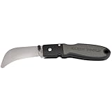 Klein Tools 44005R Pocket Knife, Made in USA, Lightweight Lockback Knife with Stainless Steel Hawkbill Blade and Rounded Tip