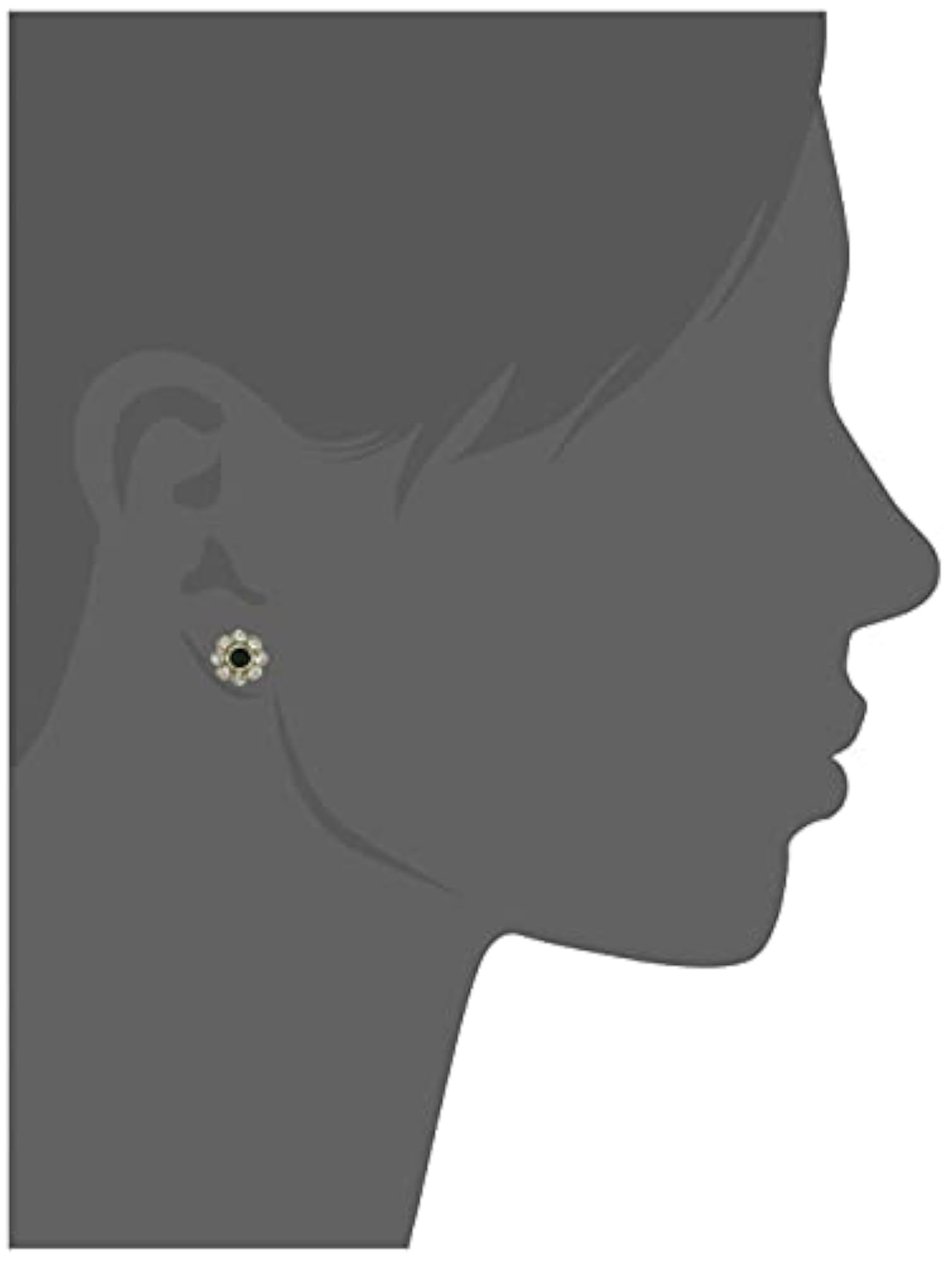 24kt Plated Flower Stud Earring with Austrian Crystals