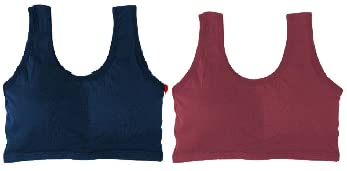 Cotton Full Coverage Non Padded Wire Free Air Sports Bra for Women (Pack of 2)-picture-15