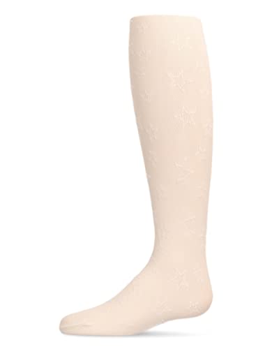 MeMoi Girls' All Over Star Flocked Opaque Tights3